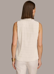 Donna Karan | FAUX WRAP PEPLUM TOP