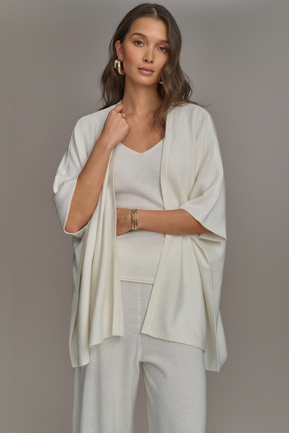 Donna Karan | CASHMERE SHORT SLEEVE CARDIGAN