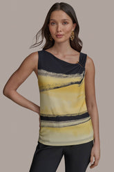 Donna Karan | PART SLEEVELESS WITH U-HARDWARE NECK