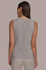 Donna Karan | SLEEVELESS BUTTON UP SWEATER VEST