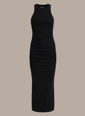 Donna Karan | SLEEVELESS MIDI RUCHED DRESS