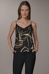 Donna Karan | SLEEVELESS V-NECK PRINT CAMI