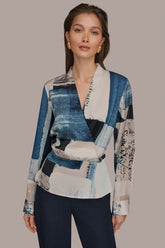 Donna Karan | FAUX WRAP BLOUSE