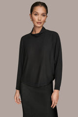 Donna Karan | MOCK-NECK TOP