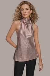 Donna Karan | HIGH COWL-NECK BLOUSE