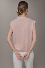 Donna Karan | SEQUIN ASYMMETRIC FUNNEL NECK SWEATER