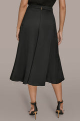 Donna Karan | FLORAL-SEQUINED SATIN MIDI SKIRT
