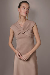 Donna Karan | METALLIC TWIST OFF THE SHOULDER SWEATER