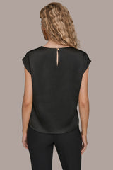 Donna Karan | FLORAL-EMBROIDERED BLOUSE