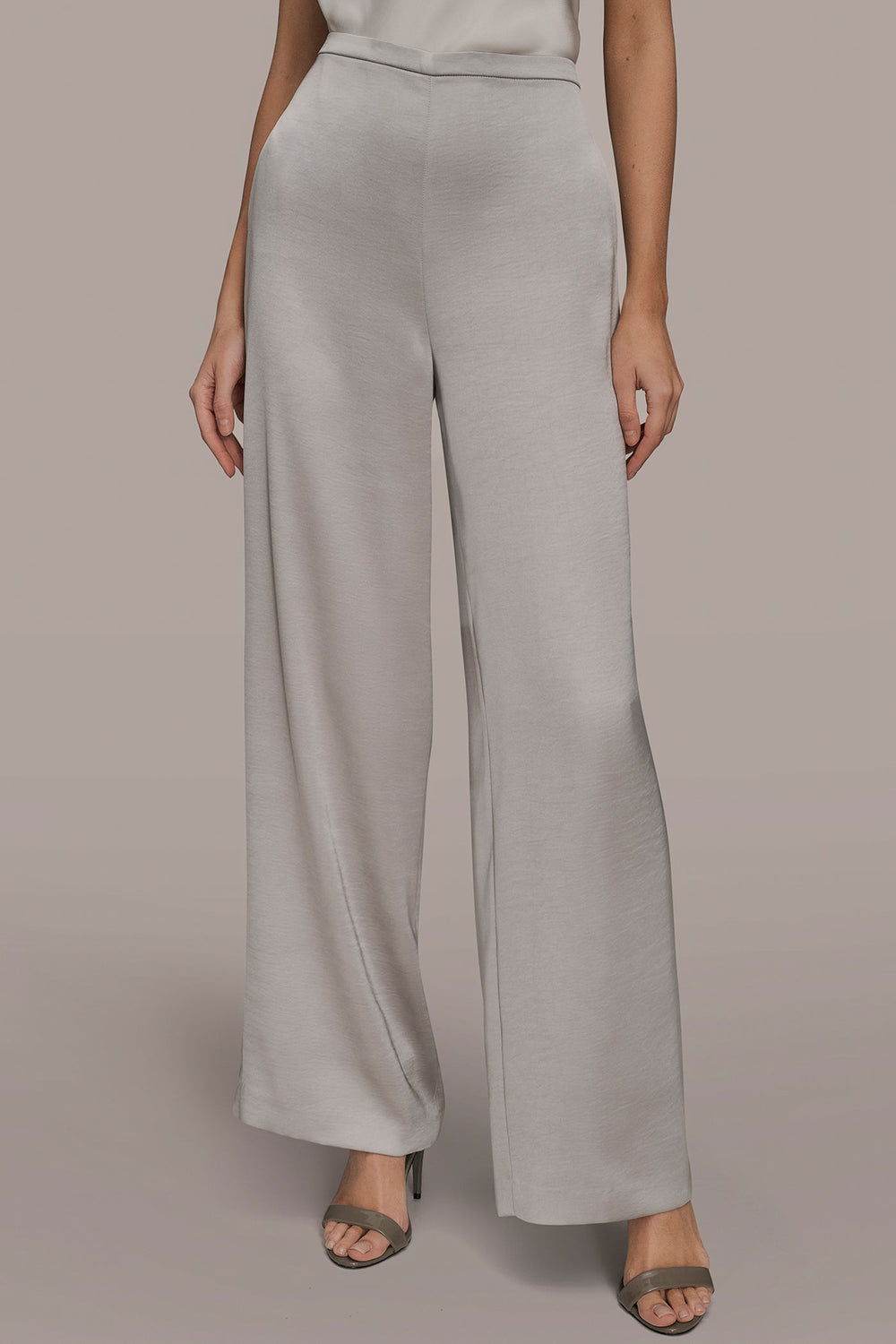 Donna Karan | EXTRA HIGH-RISE SATIN PULL-ON PANT