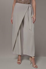 Donna Karan | EXTRA HIGH-RISE WRAP OVERLAY RELAXED PANT