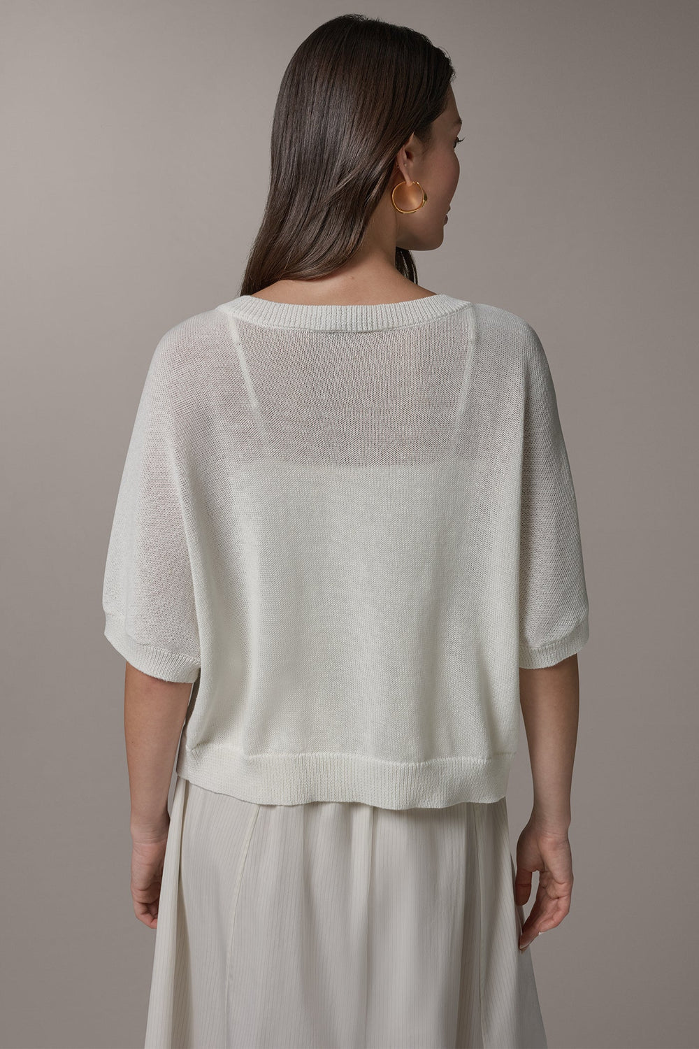 Donna Karan | SHORT SLEEVE EASY CARDIGAN