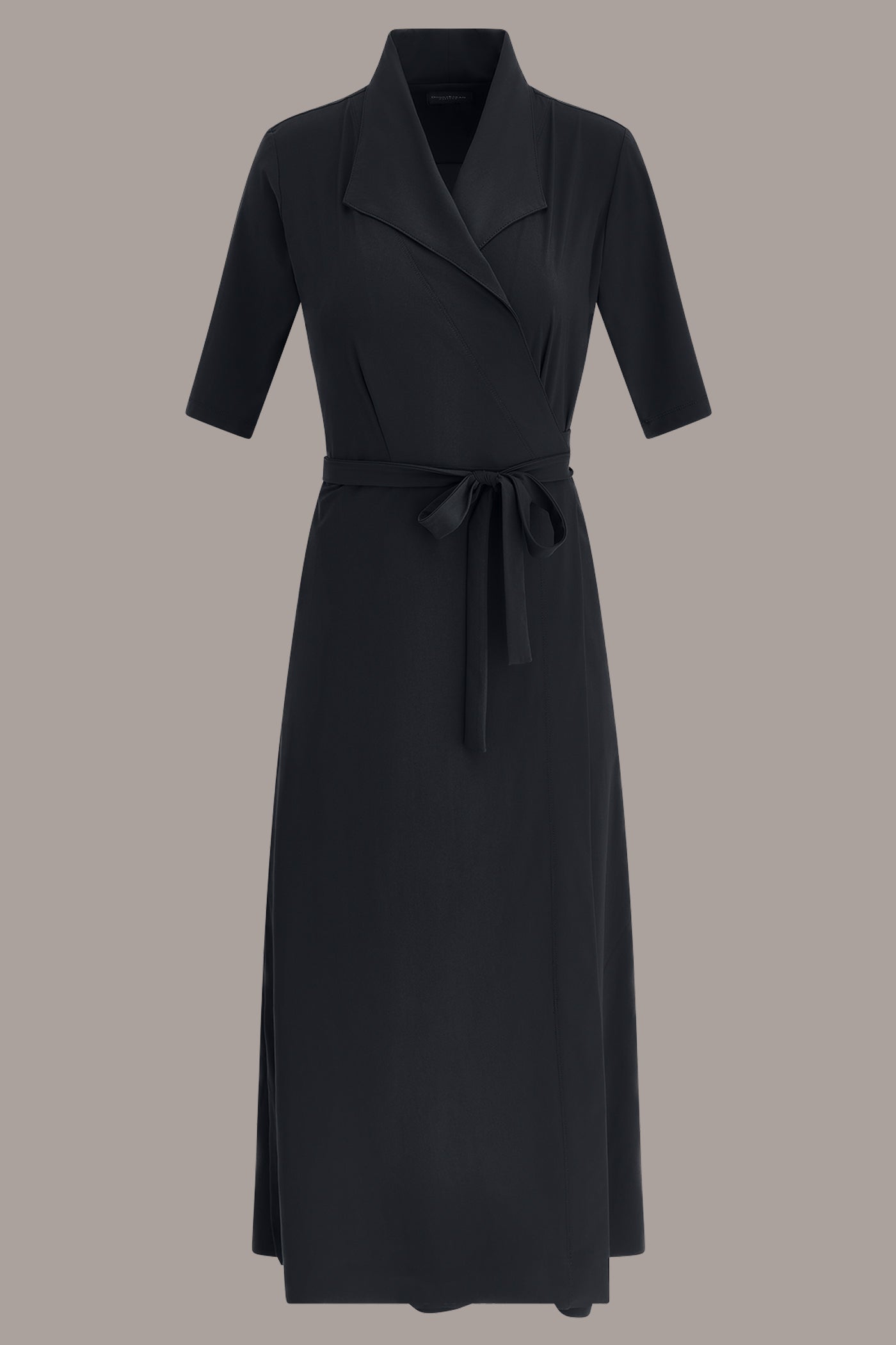Donna Karan | THE MODERN TRAVEL ELBOW-SLEEVE MIDI WRAP DRESS