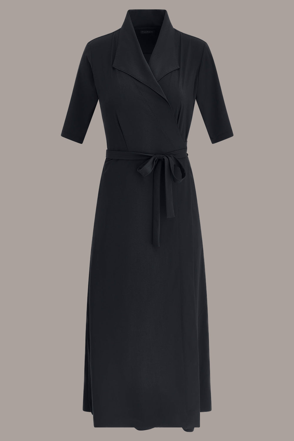 Donna Karan | THE MODERN TRAVEL ELBOW-SLEEVE MIDI WRAP DRESS