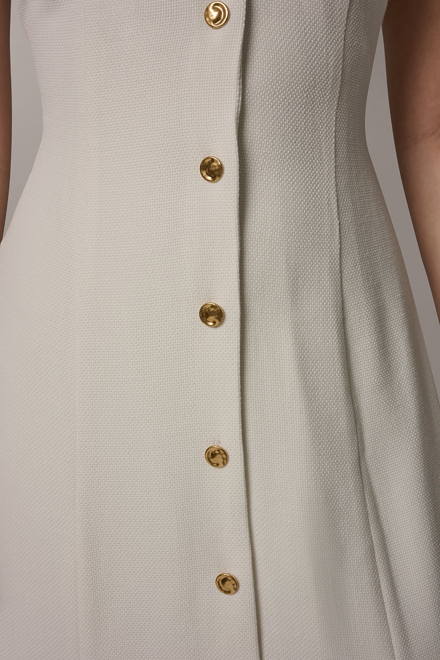 Donna Karan | SLEEVELESS CROSS-FRONT MIDI HALTER DRESS