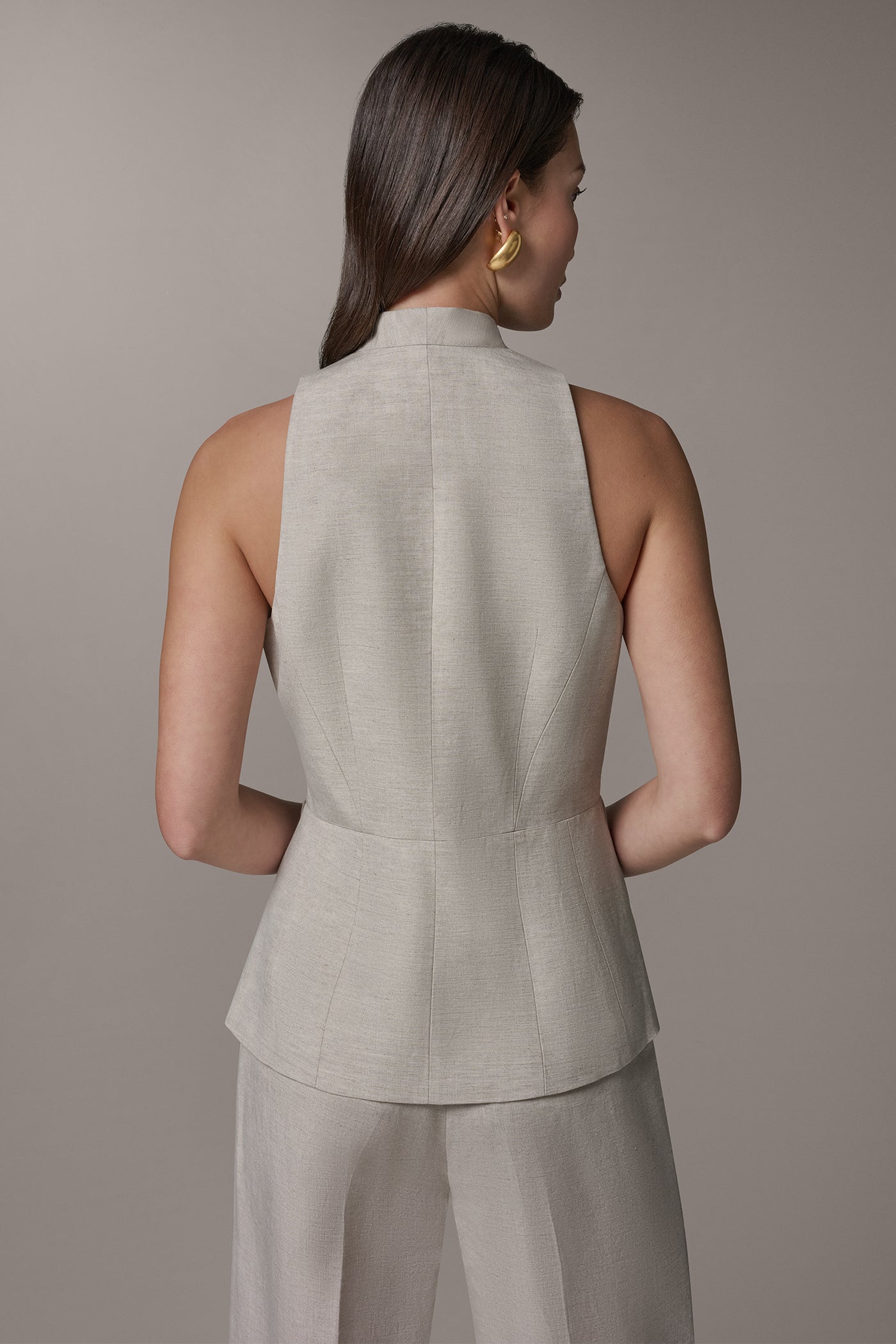 Donna Karan | COLLARLESS SUIT VEST