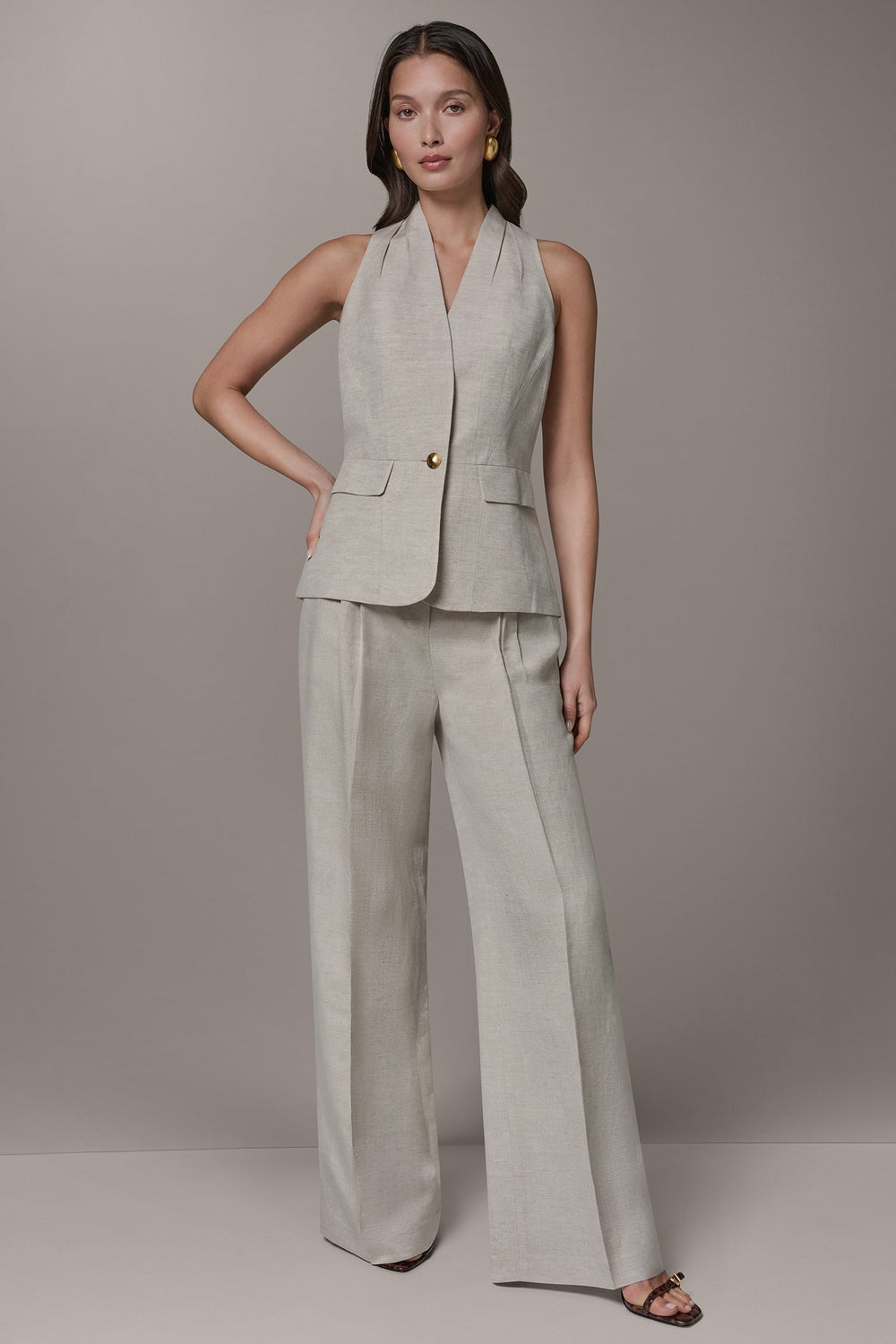 Donna Karan | COLLARLESS SUIT VEST