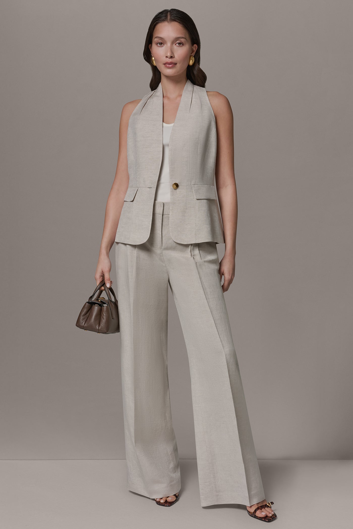 Donna Karan | COLLARLESS SUIT VEST