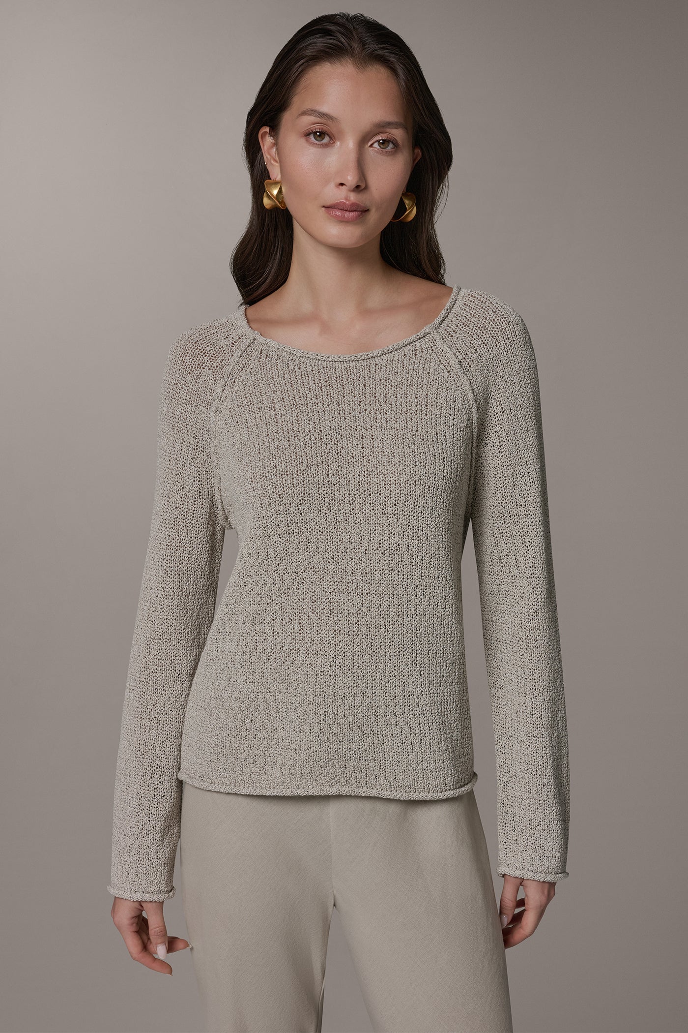 Donna Karan | LONG SLEEVE EASY SWEATER