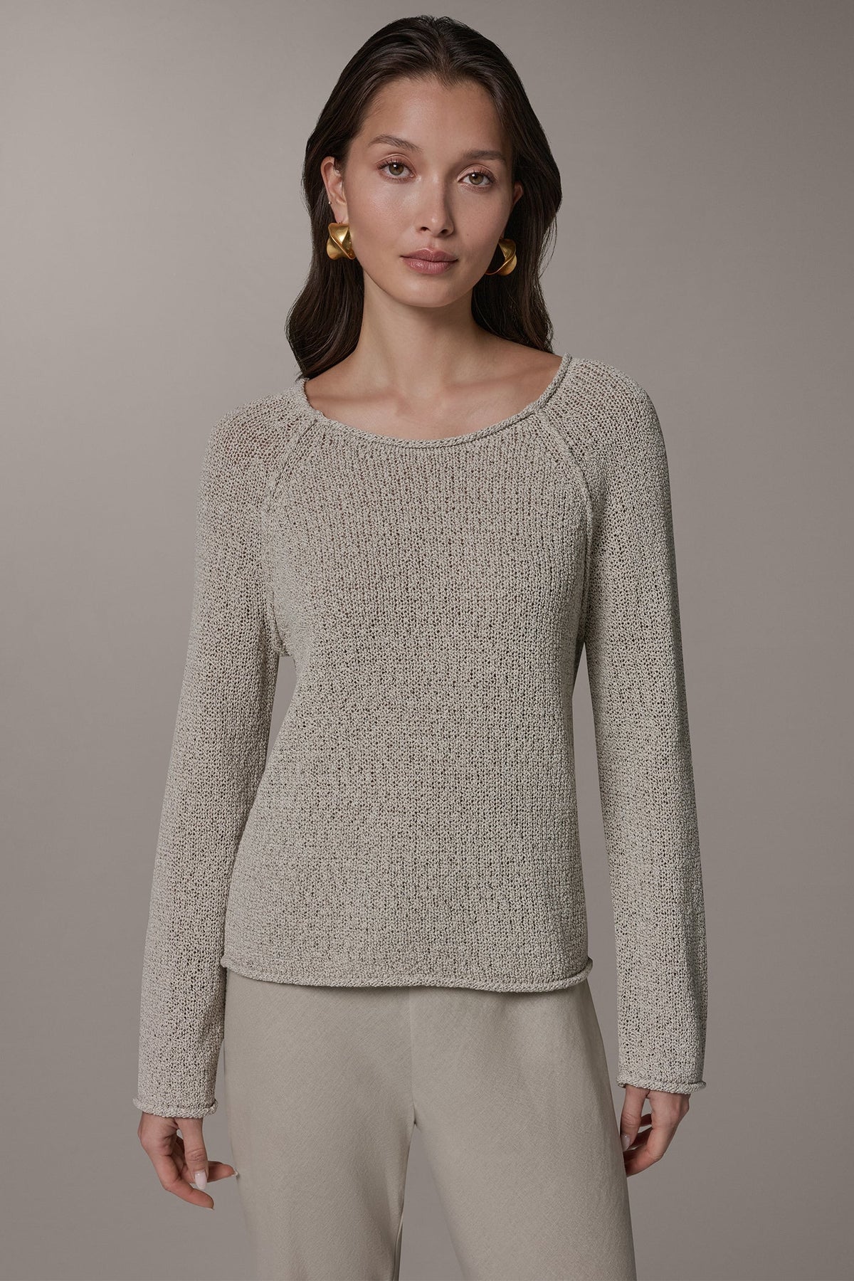 Donna Karan | LONG SLEEVE EASY SWEATER