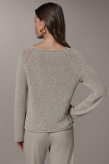 Donna Karan | LONG SLEEVE EASY SWEATER