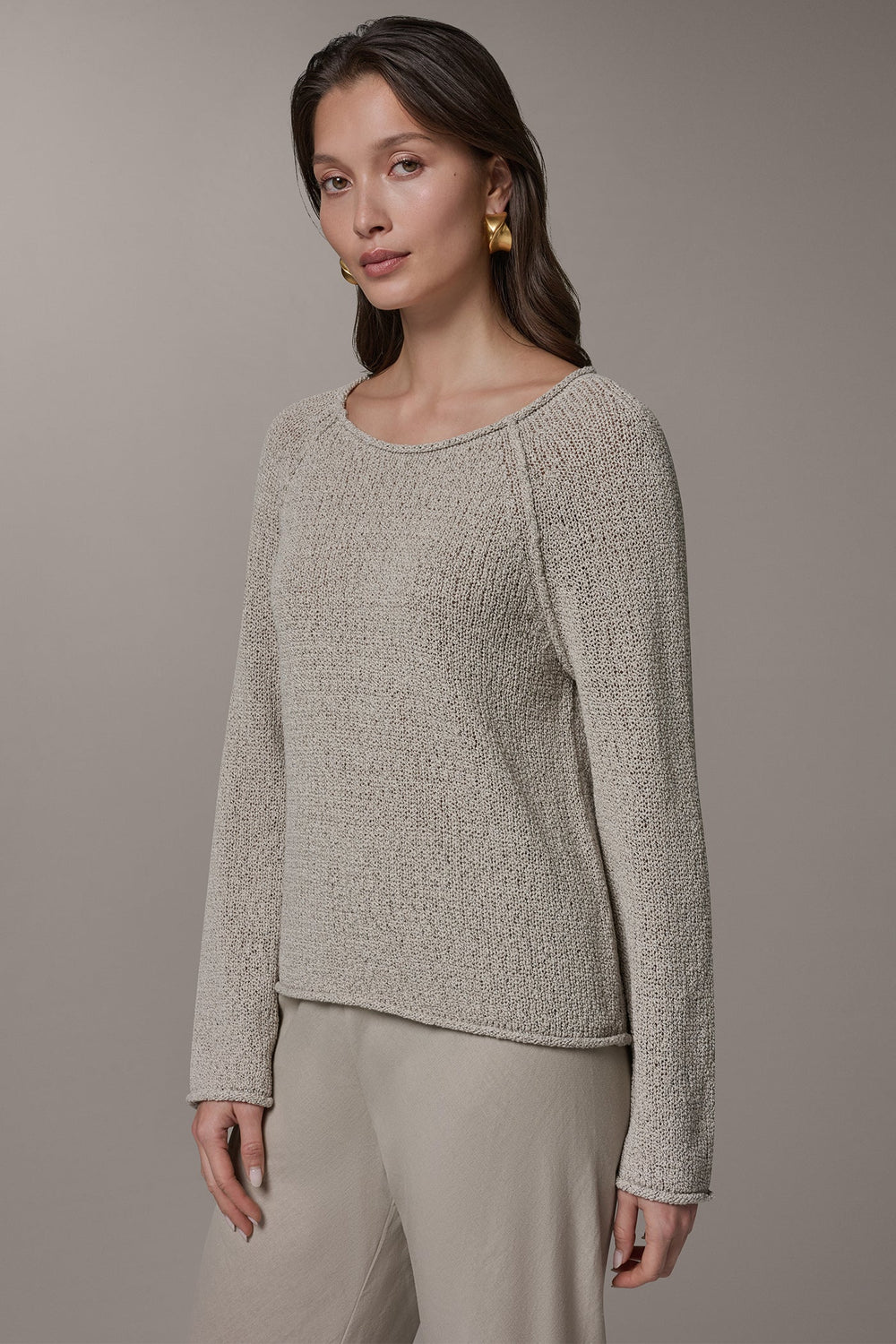 Donna Karan | LONG SLEEVE EASY SWEATER