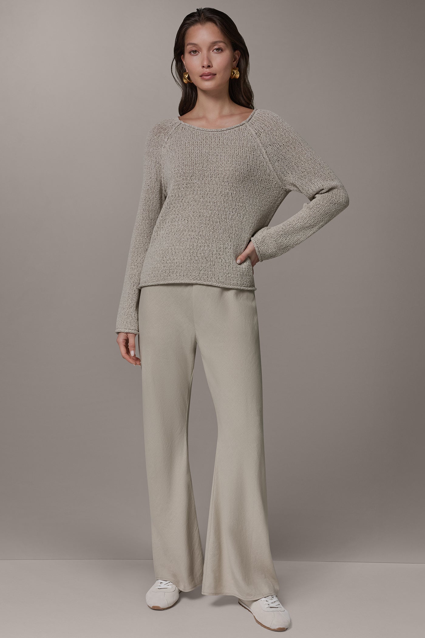 Donna Karan | LONG SLEEVE EASY SWEATER