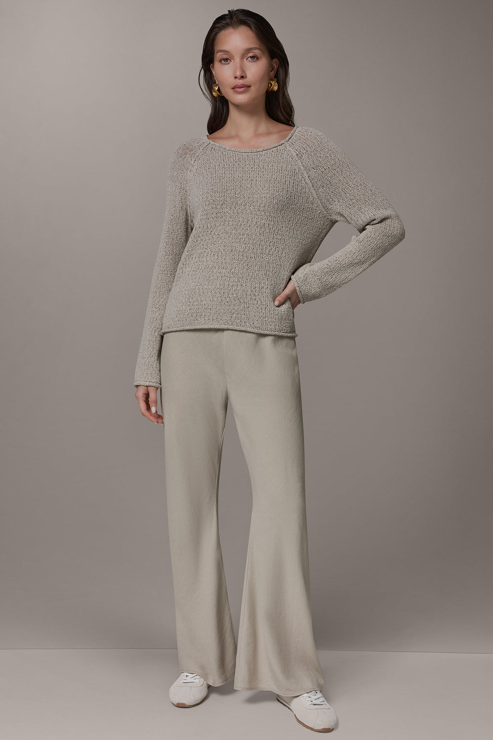 Donna Karan | LONG SLEEVE EASY SWEATER