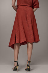 Donna Karan | LASER CUT ASYMMETRIC MIDI SKIRT