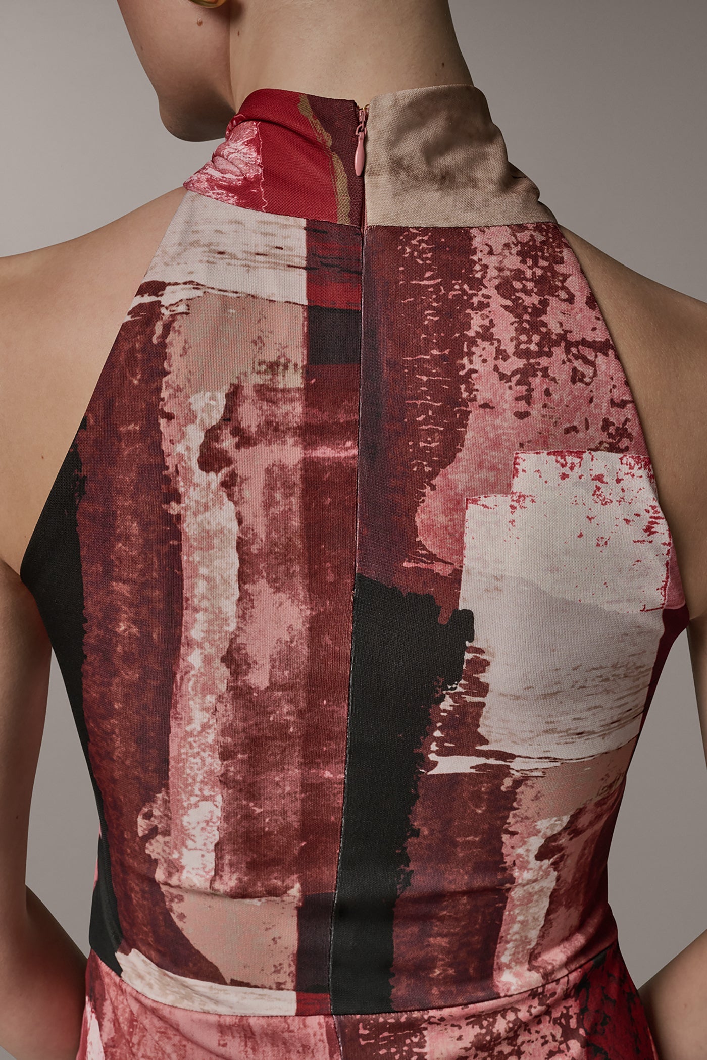 Donna Karan | SLEEVELESS MIDI HALTER DRESS