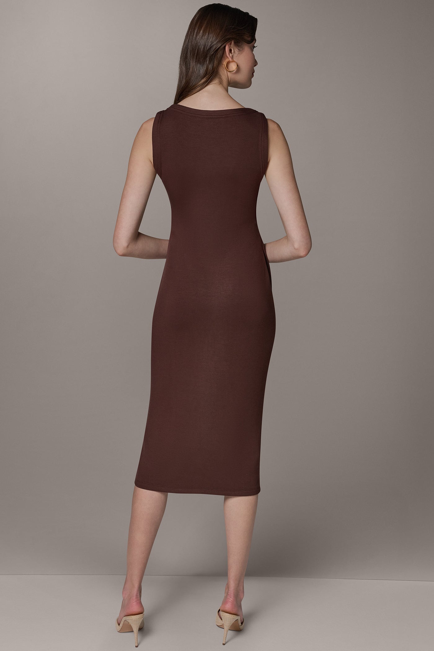 Donna Karan | SLEEVELESS TWIST MIDI DRESS