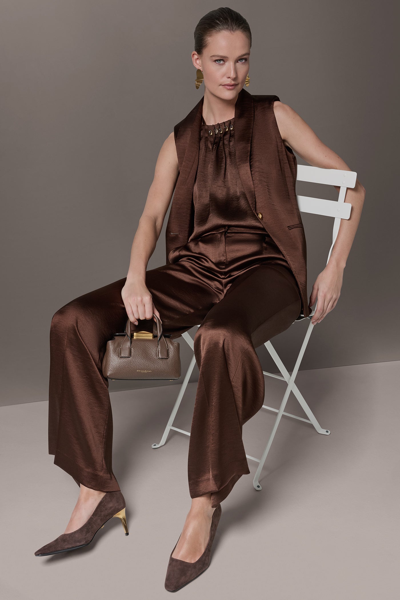 Donna Karan | ONE BUTTON SUIT VEST