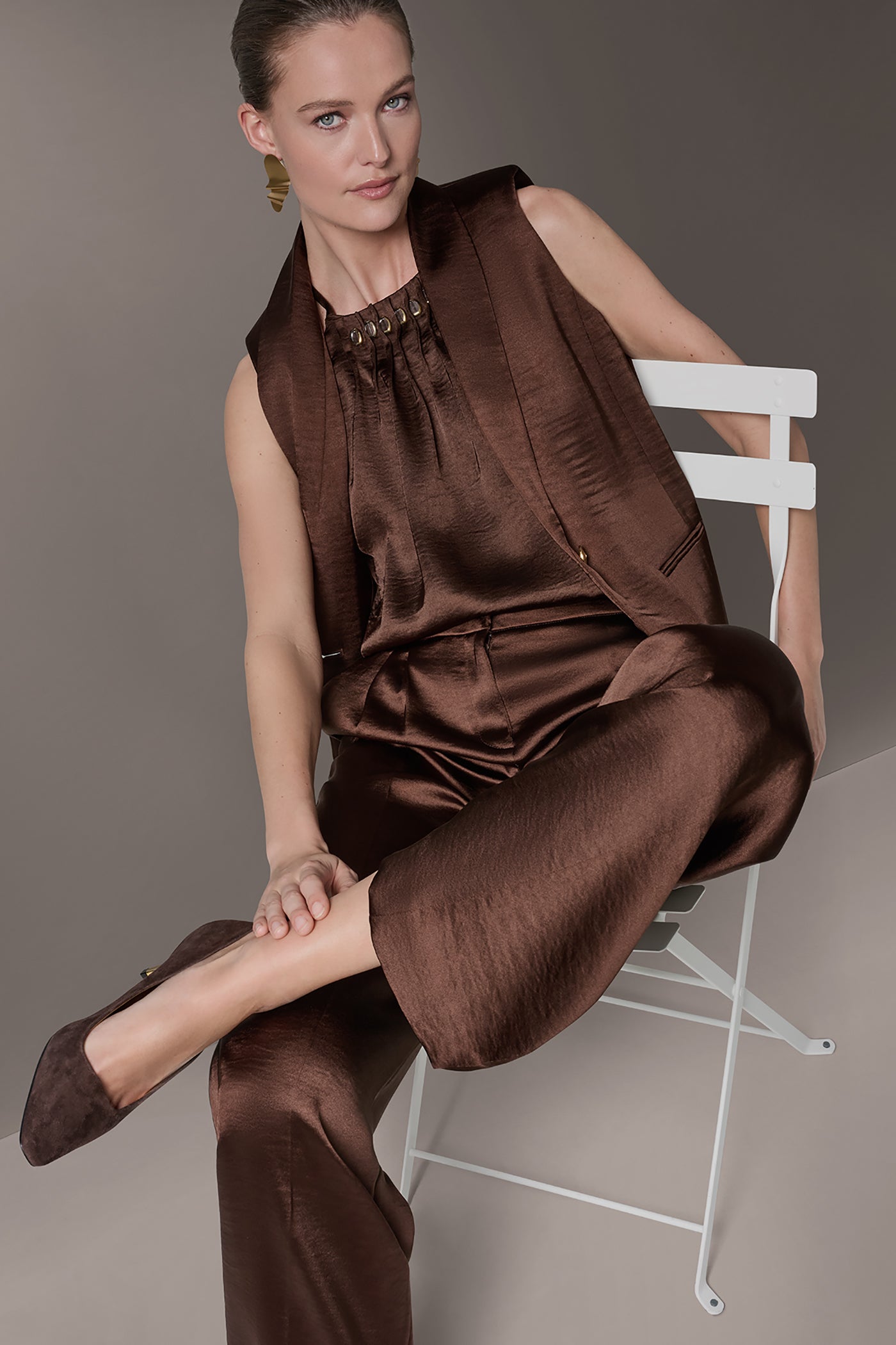 Donna Karan | ONE BUTTON SUIT VEST