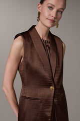 Donna Karan | ONE BUTTON SUIT VEST