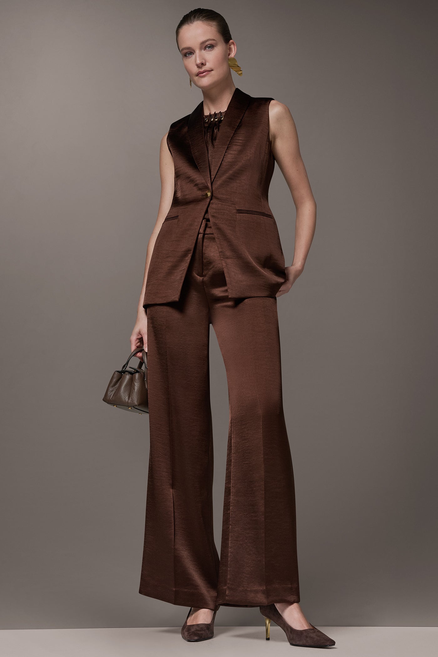 Donna Karan | ONE BUTTON SUIT VEST