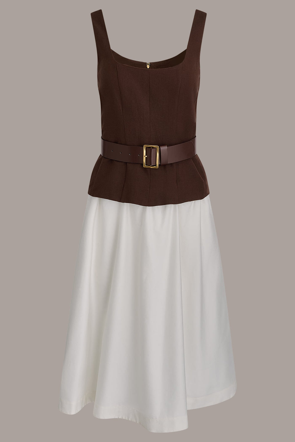 Donna Karan | SLEEVELESS MIDI FIT AND FLARE DRESS
