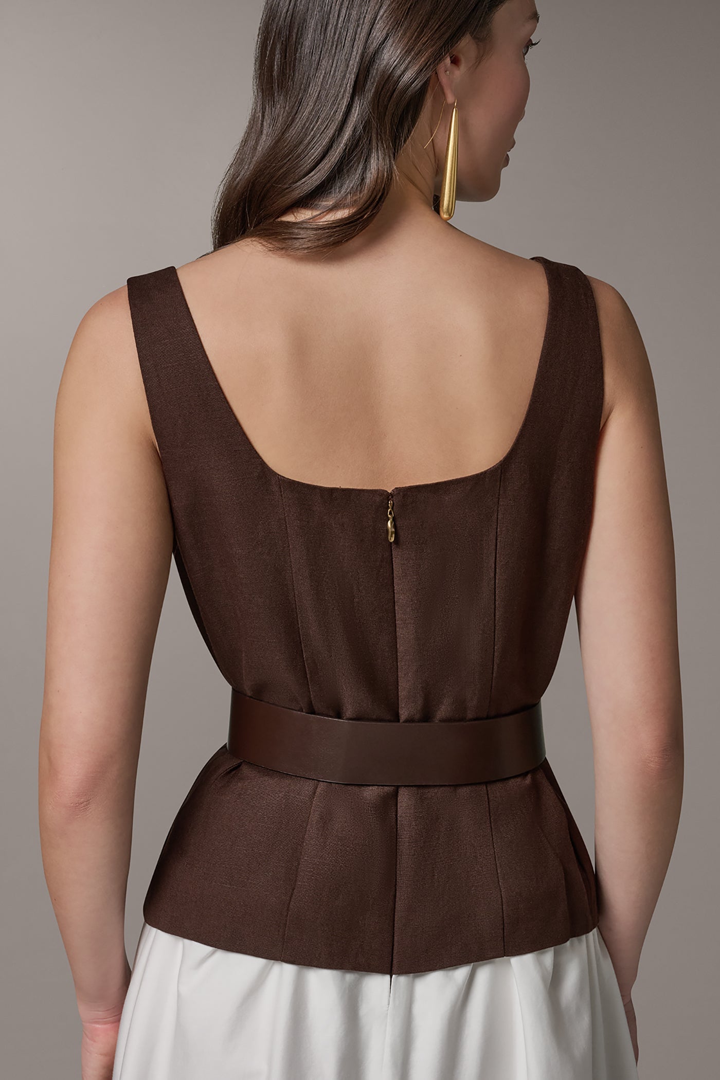 Donna Karan | SLEEVELESS MIDI FIT AND FLARE DRESS