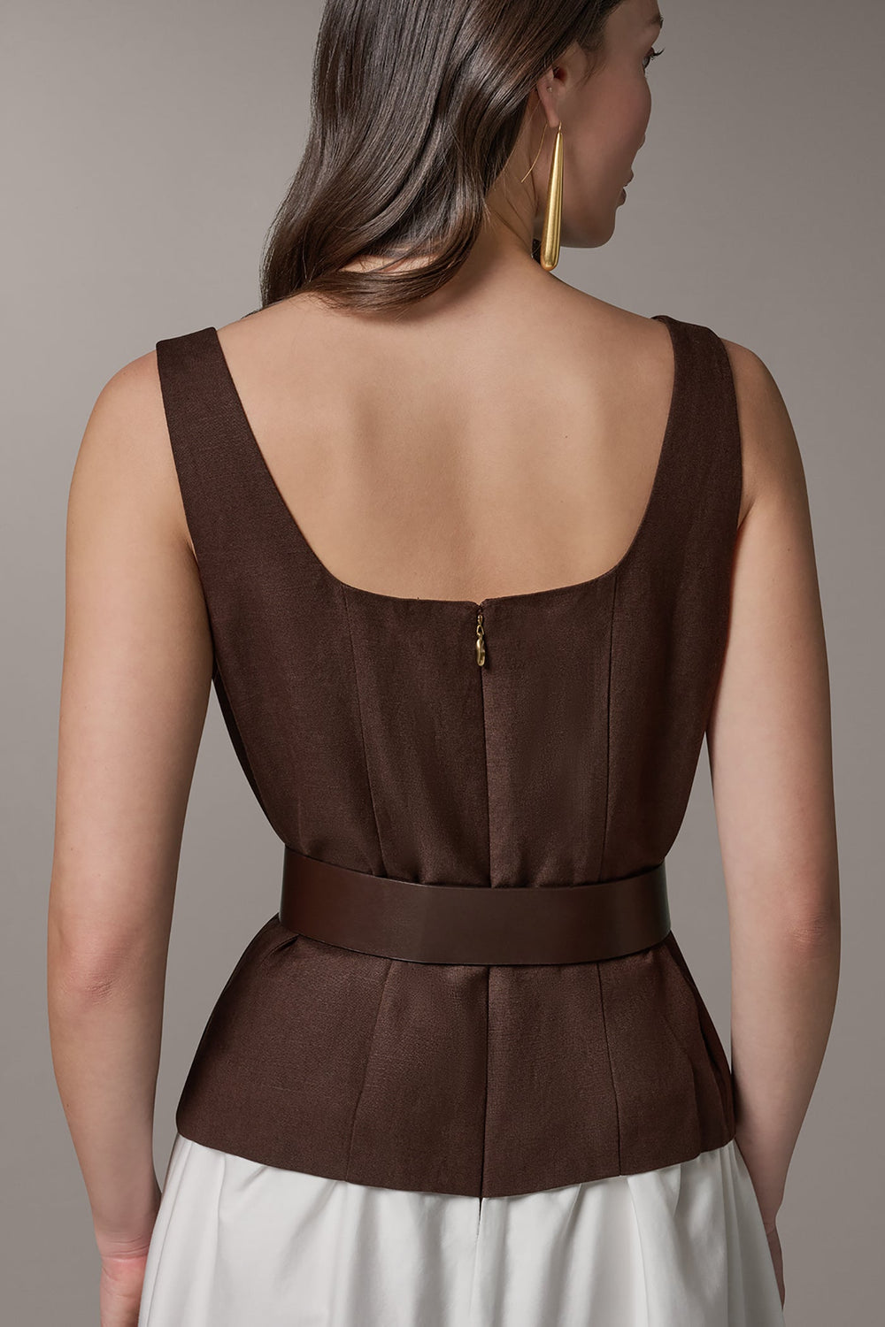 Donna Karan | SLEEVELESS MIDI FIT AND FLARE DRESS