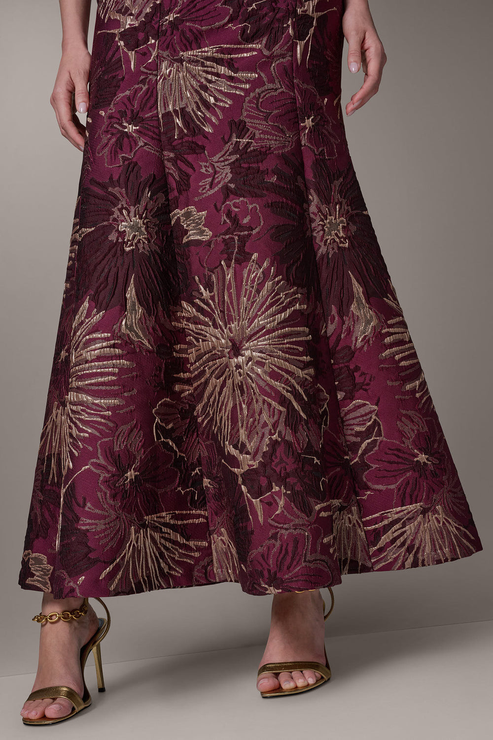 Donna Karan | ONE SHOULDER FLORAL TRUMPET GOWN