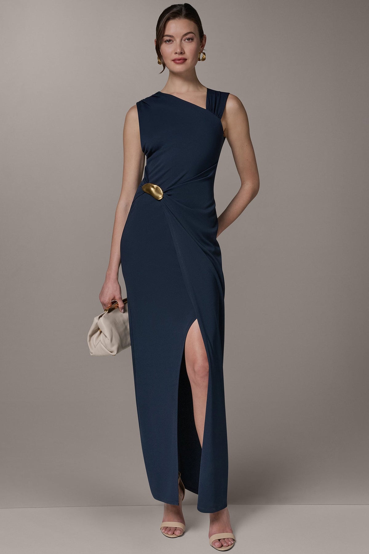 Donna Karan | SLEEVELESS ASYMMETRIC GOWN