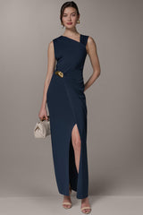 Donna Karan | SLEEVELESS ASYMMETRIC GOWN