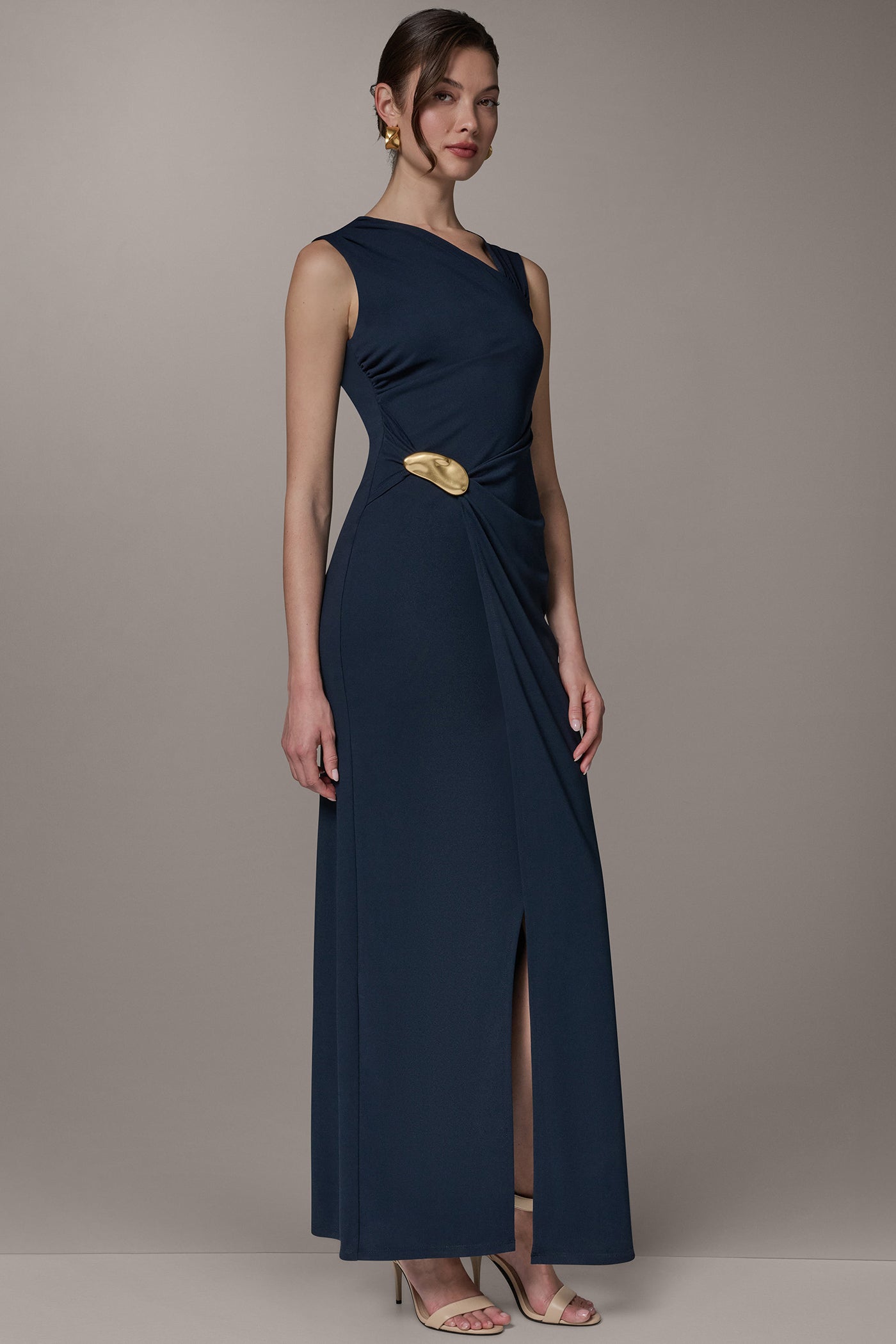 Donna Karan | SLEEVELESS ASYMMETRIC GOWN