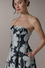 Donna Karan | STRAPLESS MIDI FIT AND FLARE DRESS