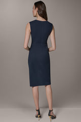 Donna Karan | SLEEVELESS WRAP-EFFECT MIDI DRESS