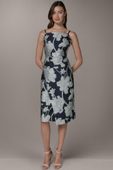 Donna Karan | SLEEVELESS FLORAL MIDI DRESS