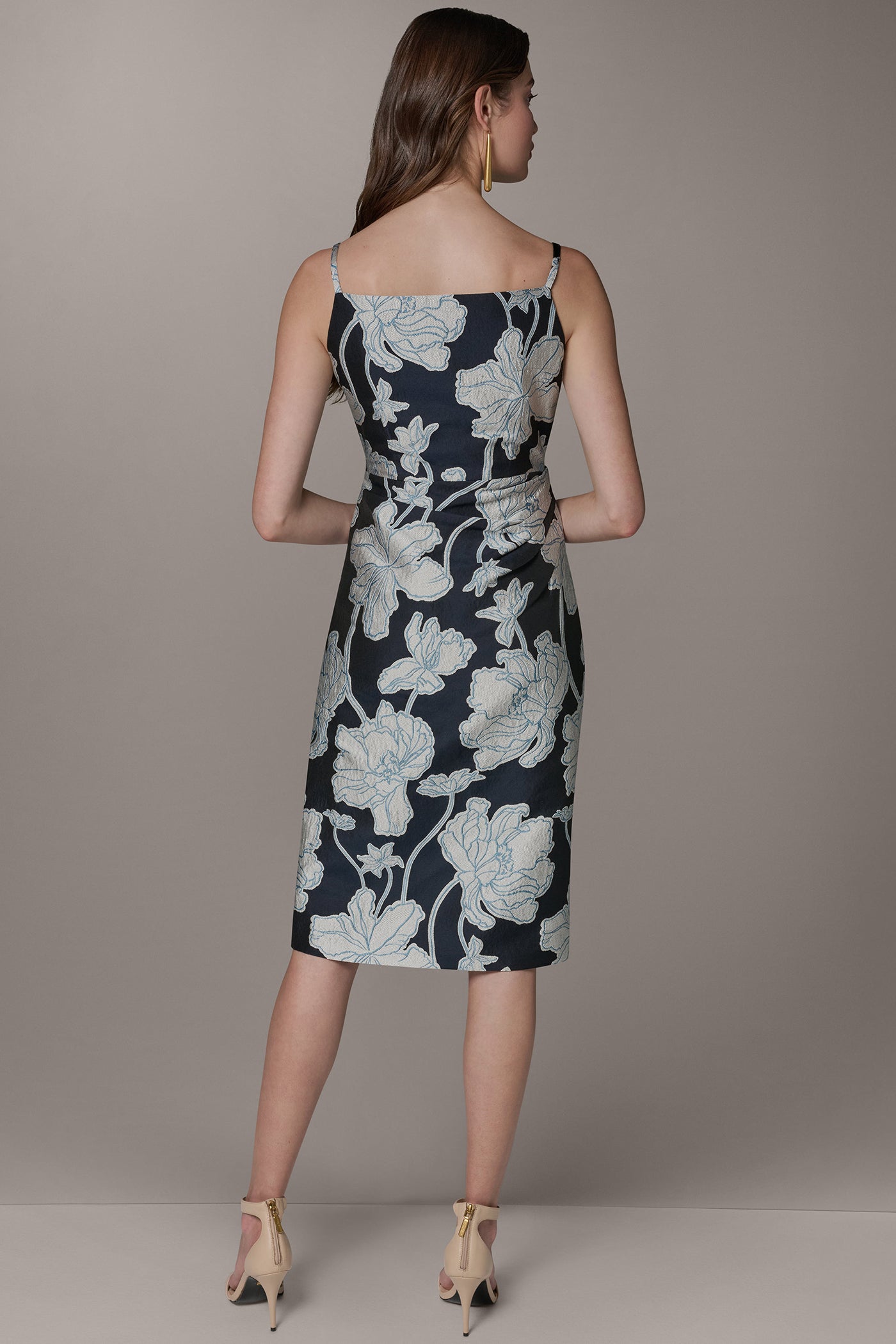 Donna Karan | SLEEVELESS FLORAL MIDI DRESS