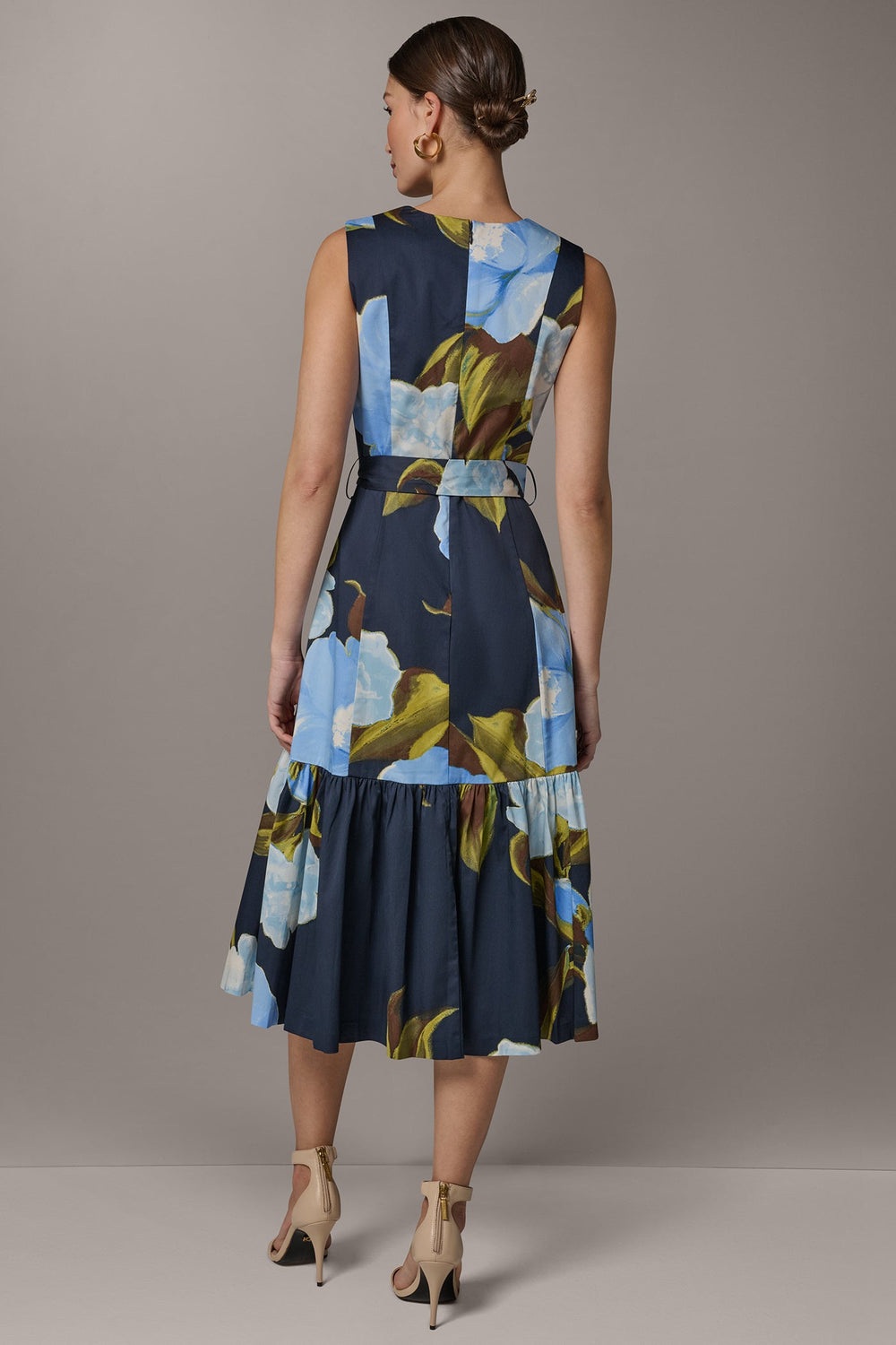 Donna Karan | SLEEVELESS WRAP-EFFECT MIDI DRESS