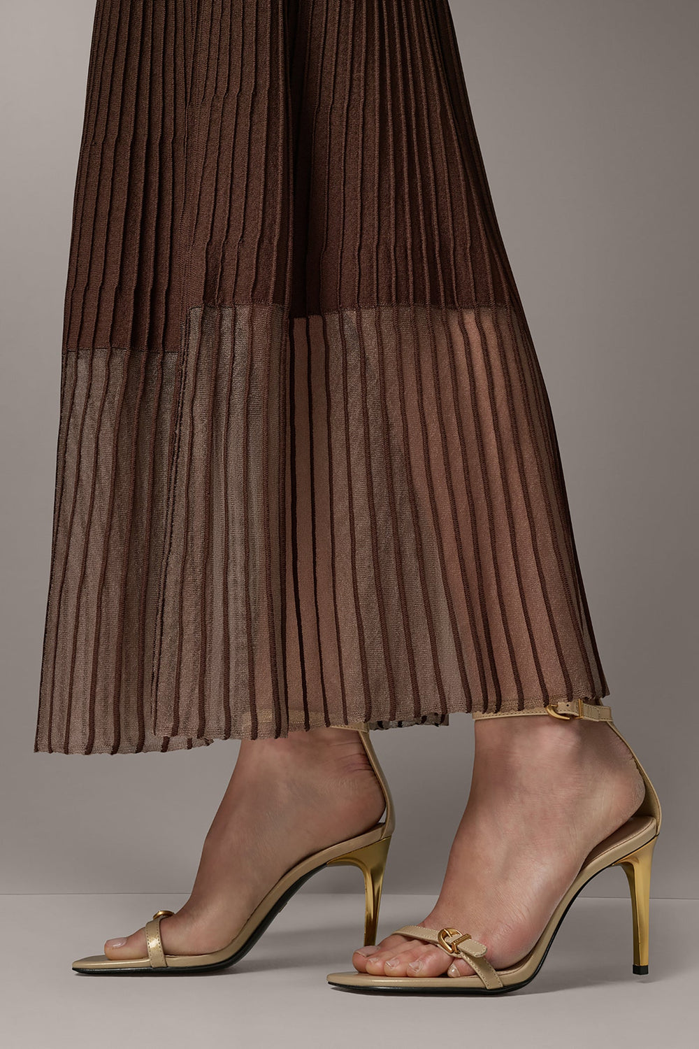 Donna Karan | SLEEVELESS COWL NECK MIDI SWEATER DRESS