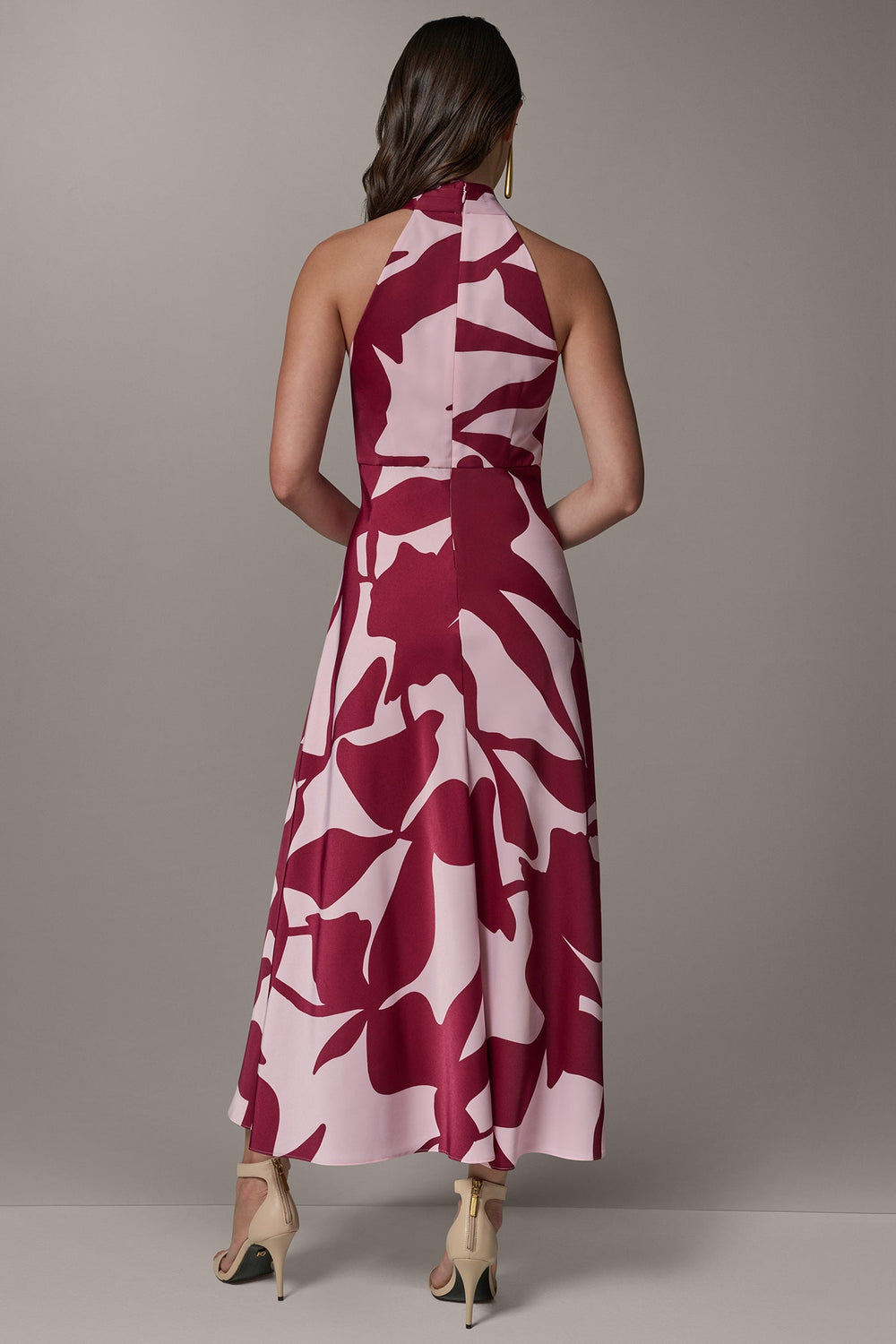 Donna Karan | SLEEVELESS HALTER NECK A-LINE DRESS