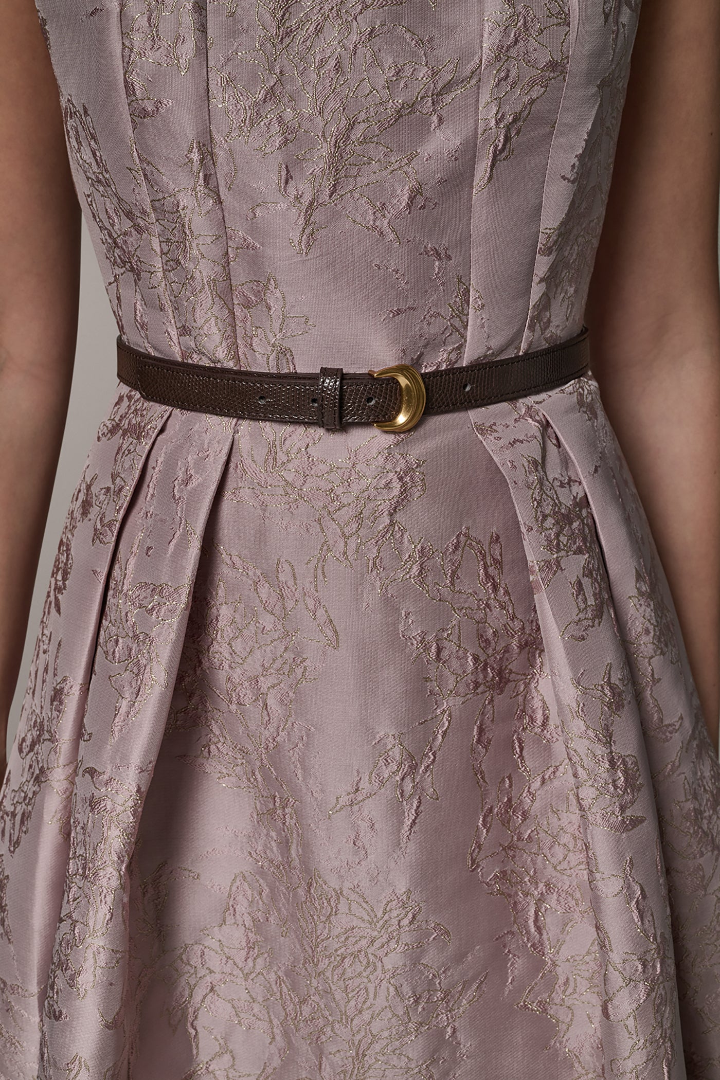 Donna Karan | SLEEVELESS ASYMMETRIC MIDI FIT AND FLARE DRESS